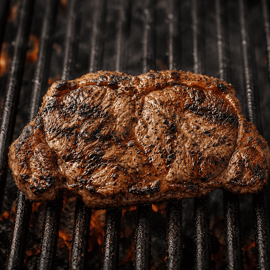 Carne grelhada na brasa